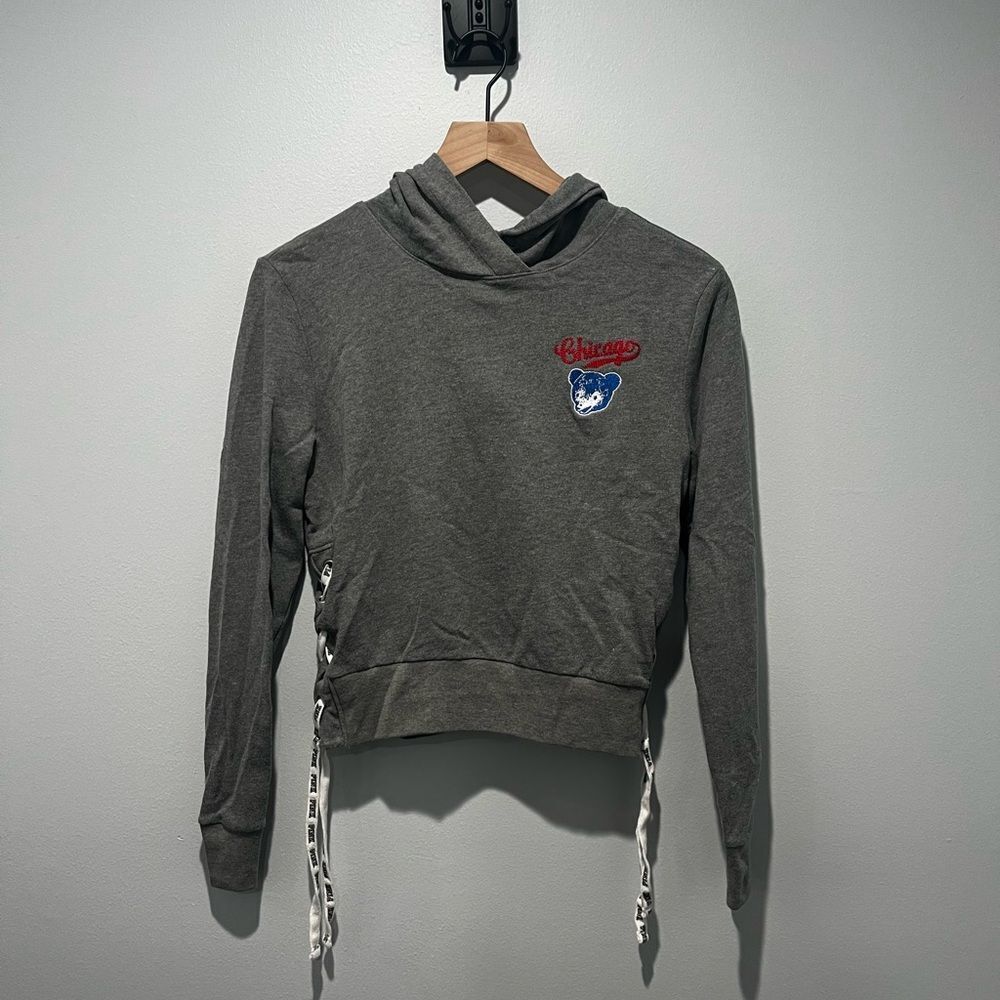 Victoria’s Secret PINK Chicago Cubs Grey Hooded Sweatshirt XS